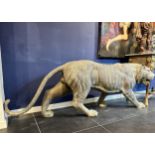 Large Life-Size Bengal Tiger in Bronze, Naples, 20th century