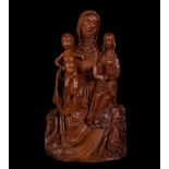 Saint Anne with the Virgin and Child, following German Gothic Models, 19th century