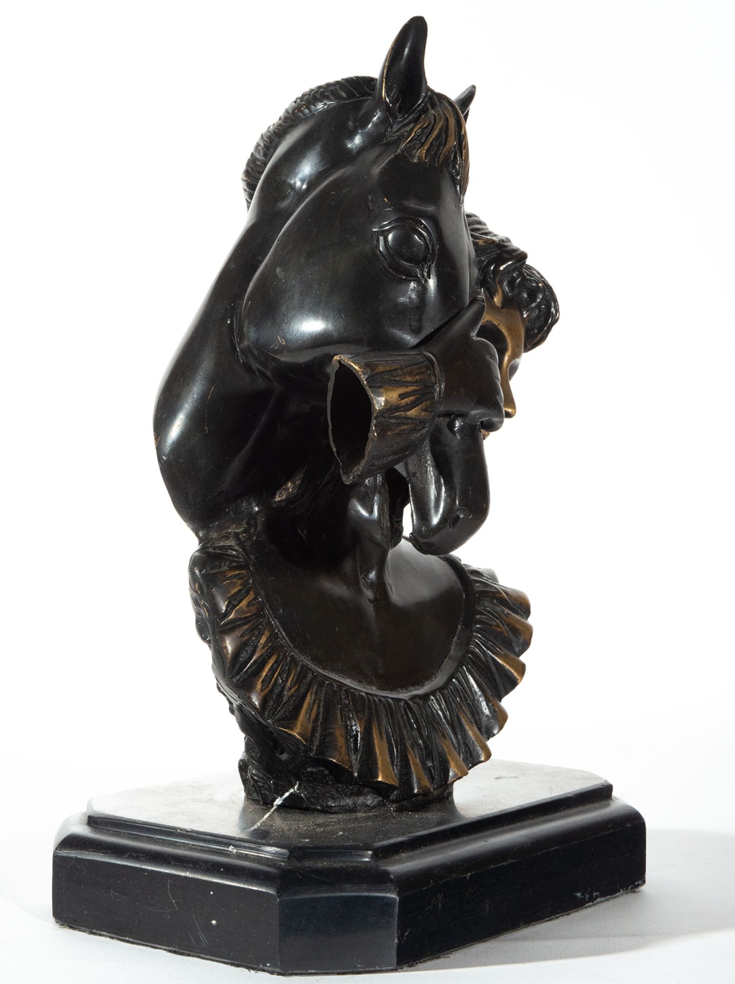 Girl with Horse in Bronze, 20th century - Image 3 of 4