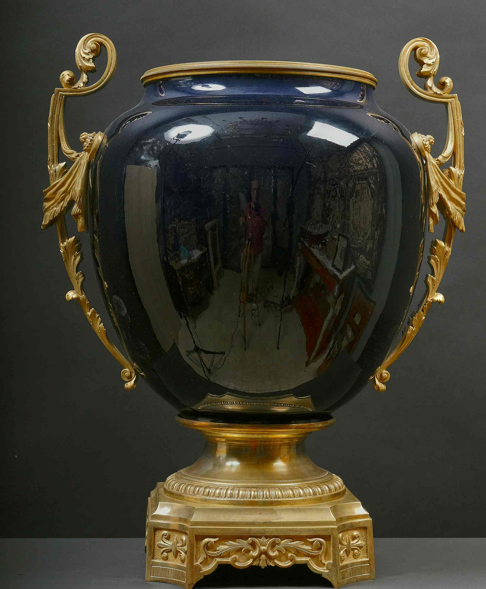 Large and Beautiful Sèvres Vase mounted in gilt bronze, Napoleon III Period, France, 19th century - Image 2 of 5