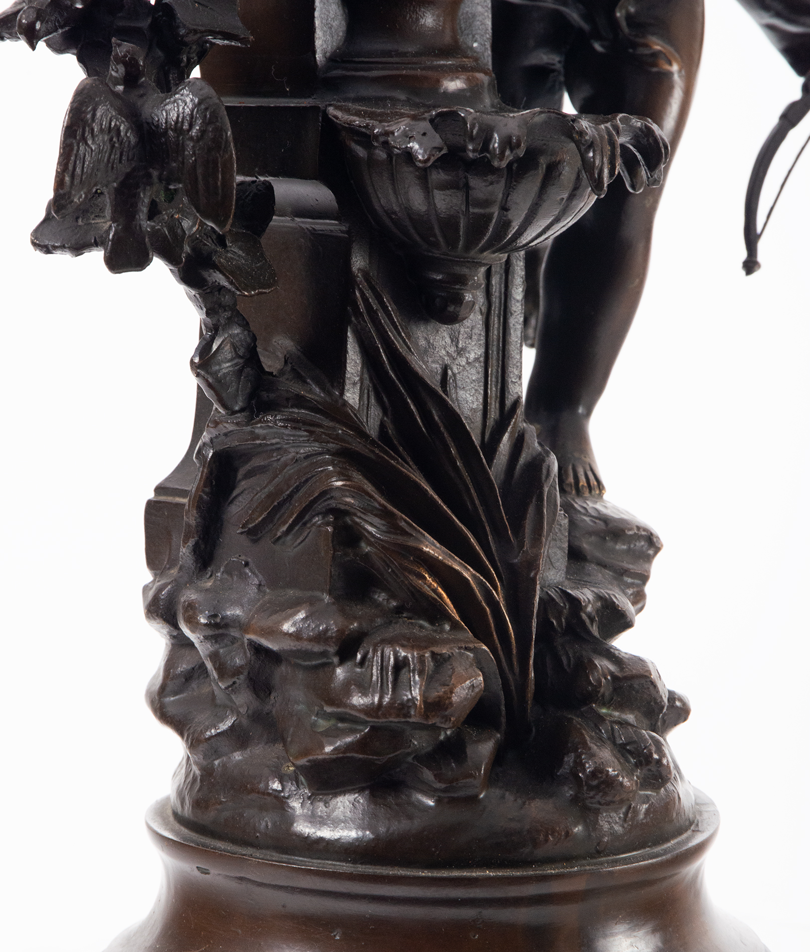 Elegant Cupid at the Fountain in bronze, 19th century French school, signed Bruchon - Image 6 of 7