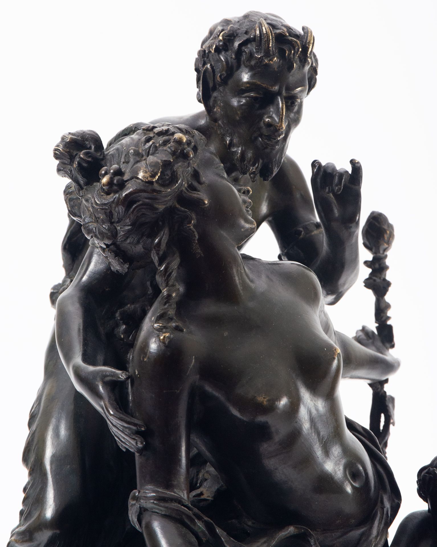 Faun with Venus and two cupids, French school of the 18th - 19th centuries - Image 5 of 6