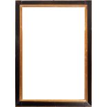 Smooth ebonized and gilt frame from the 18th century