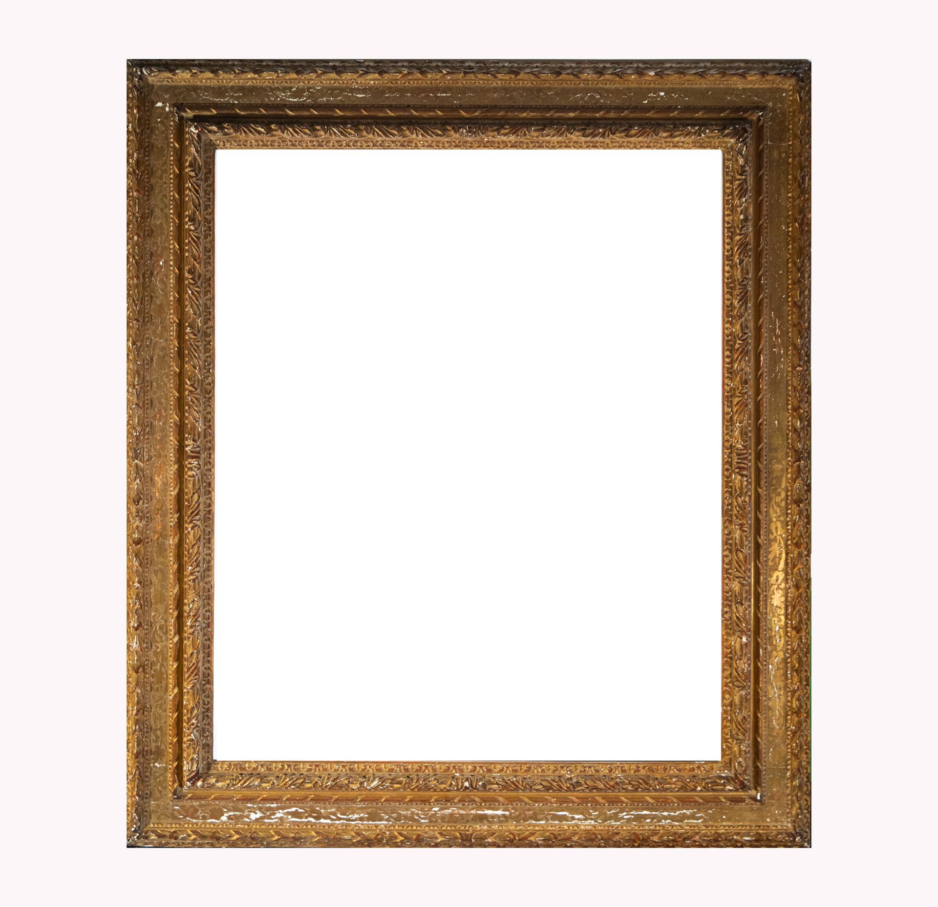 Important Spanish frame in gilded wood, 17th century