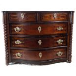 Elizabethan chest of drawers in marquetry, 19th century