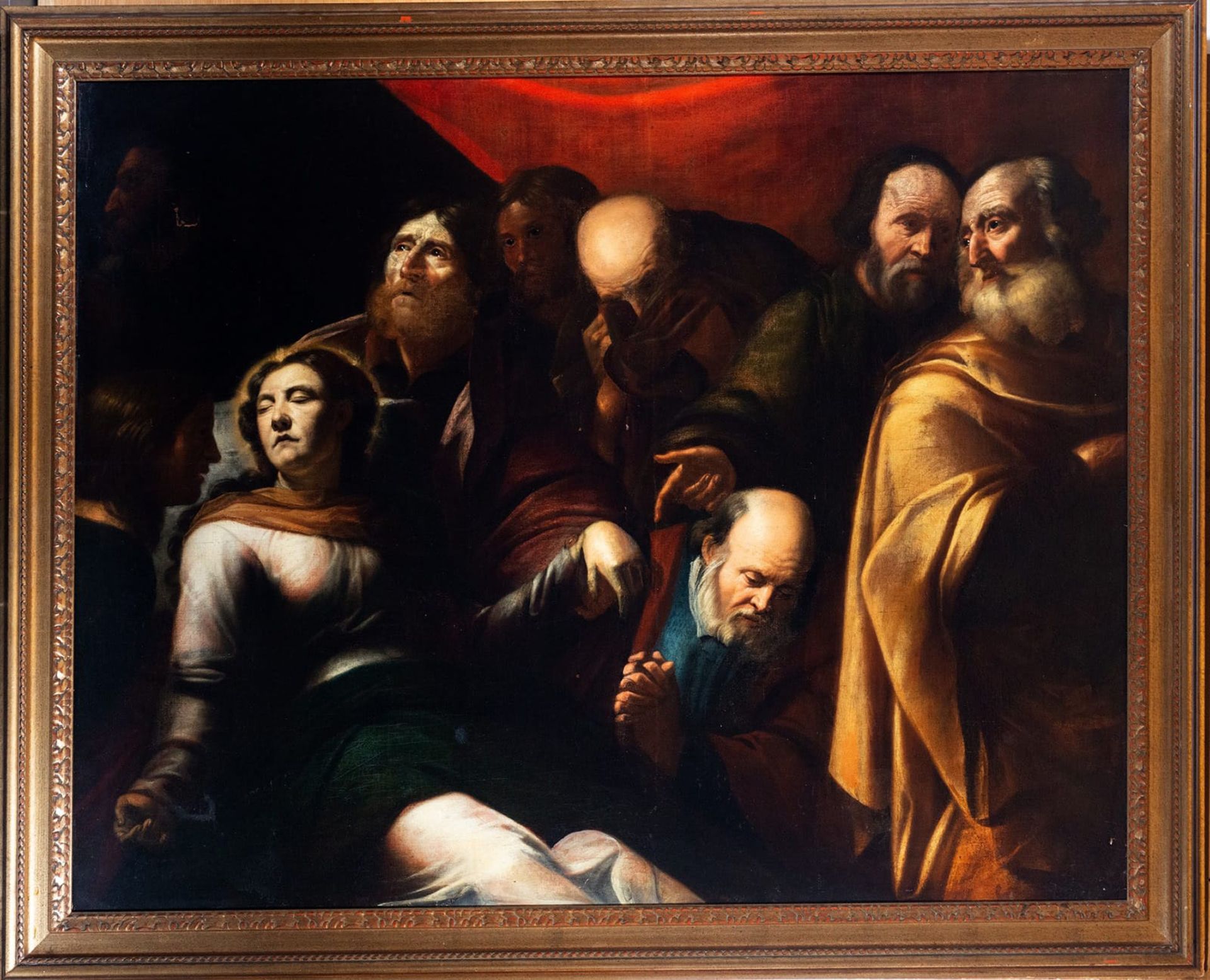 "The Death of Mary", Italian Caravaggist school of the 17th century, Rome or Naples master