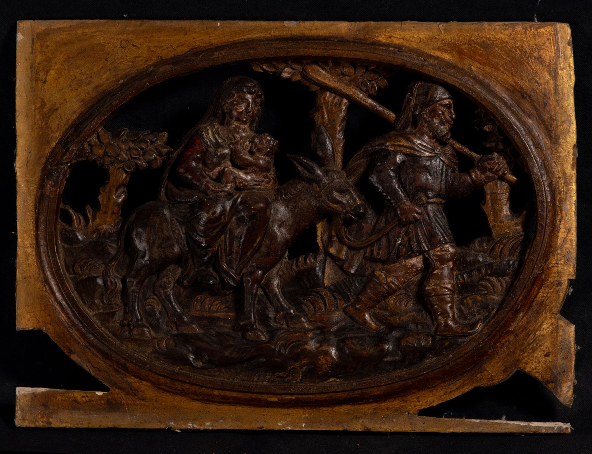 Relief of the Flight into Egypt, colonial work, possibly Puebla, Viceroyalty of New Spain, 16th - 17