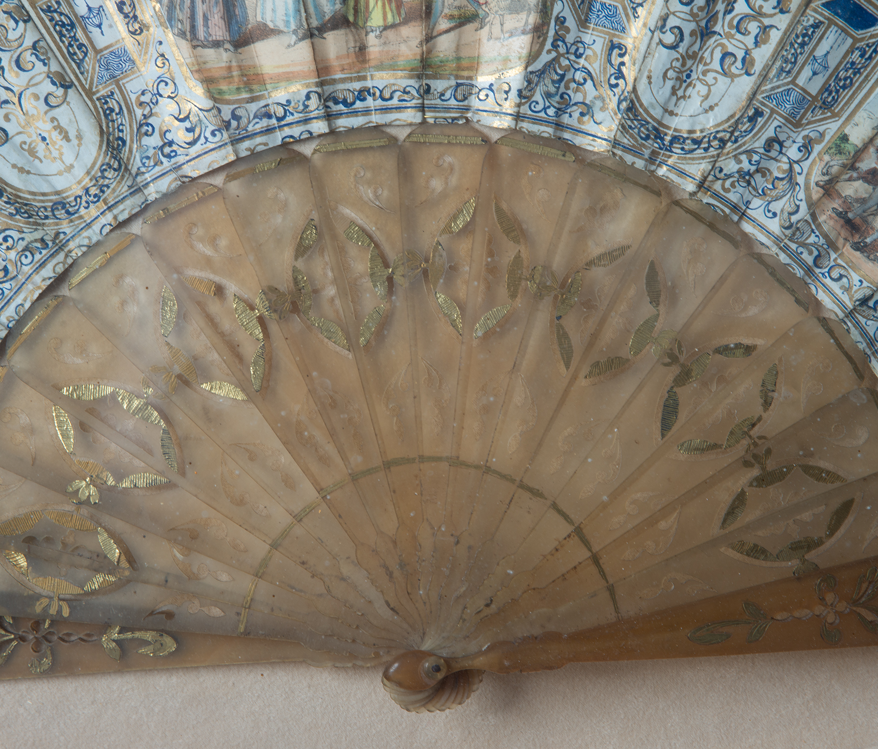 Hand-painted Austrian fan, late 18th century - Image 3 of 3