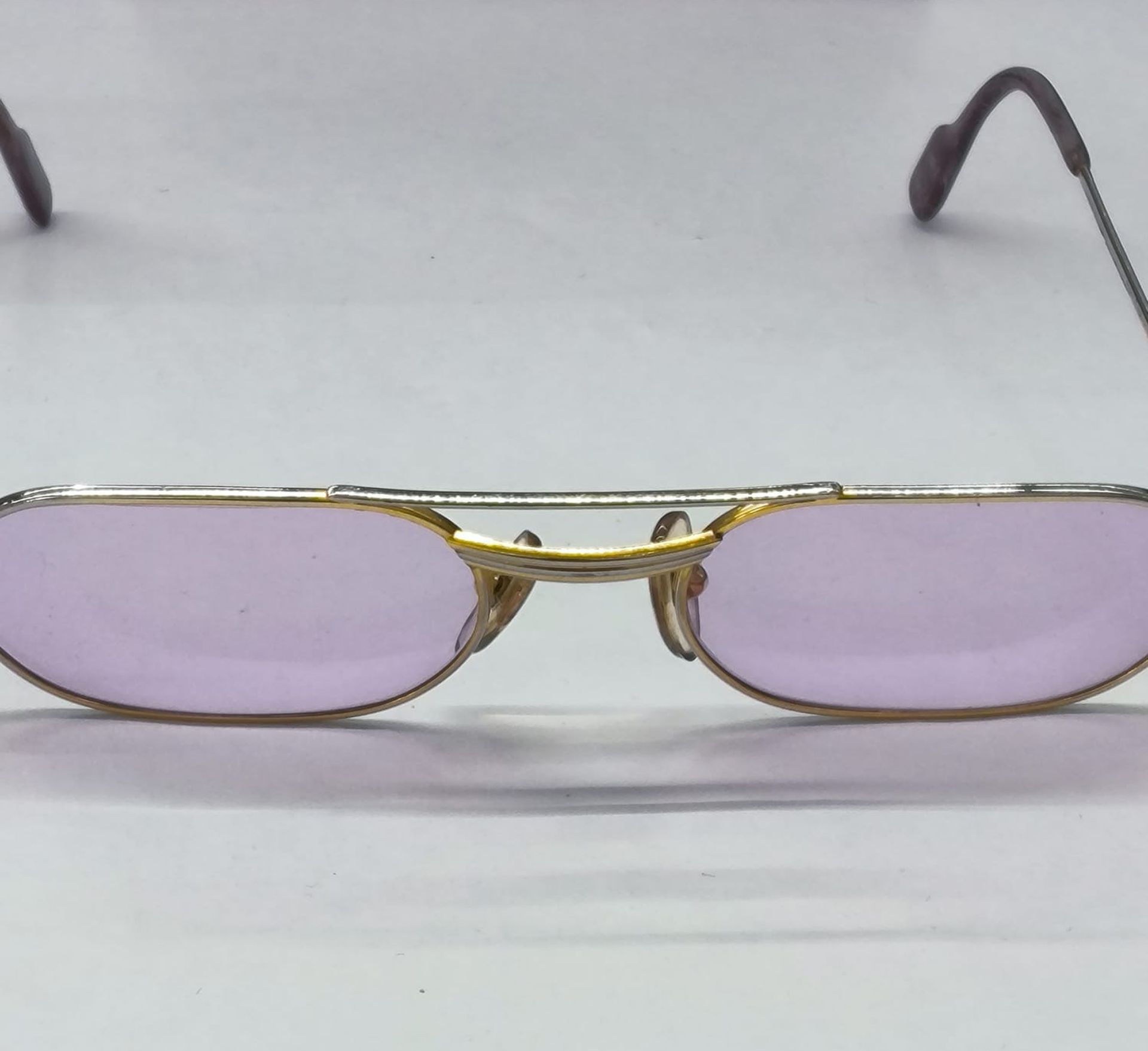 Elegant vintage Cartier sunglasses, 90s, purple lenses - Image 2 of 4