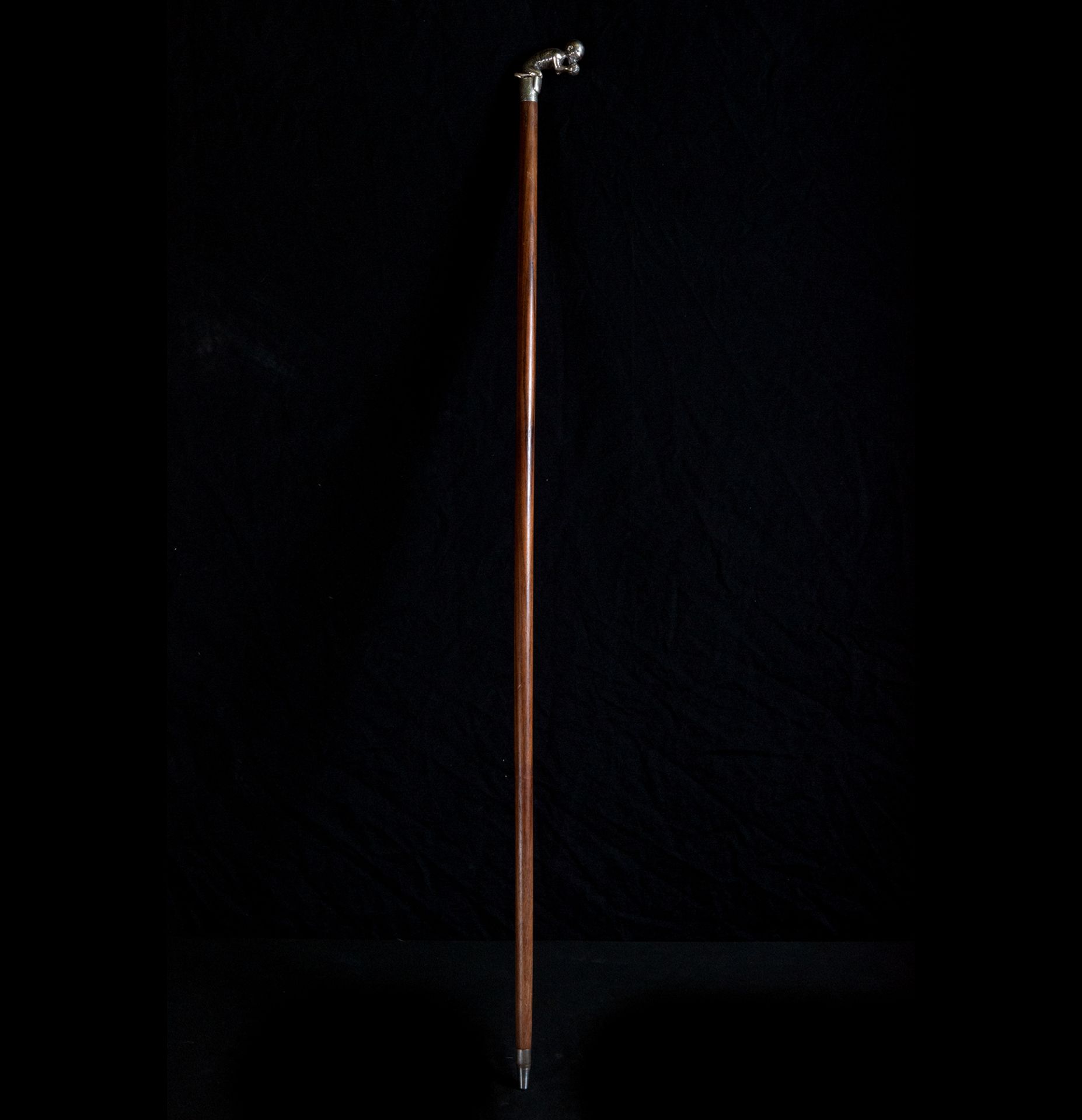 Colonial Jamaican walking stick with monkey handle and heraldic shield, 19th century - Bild 2 aus 4