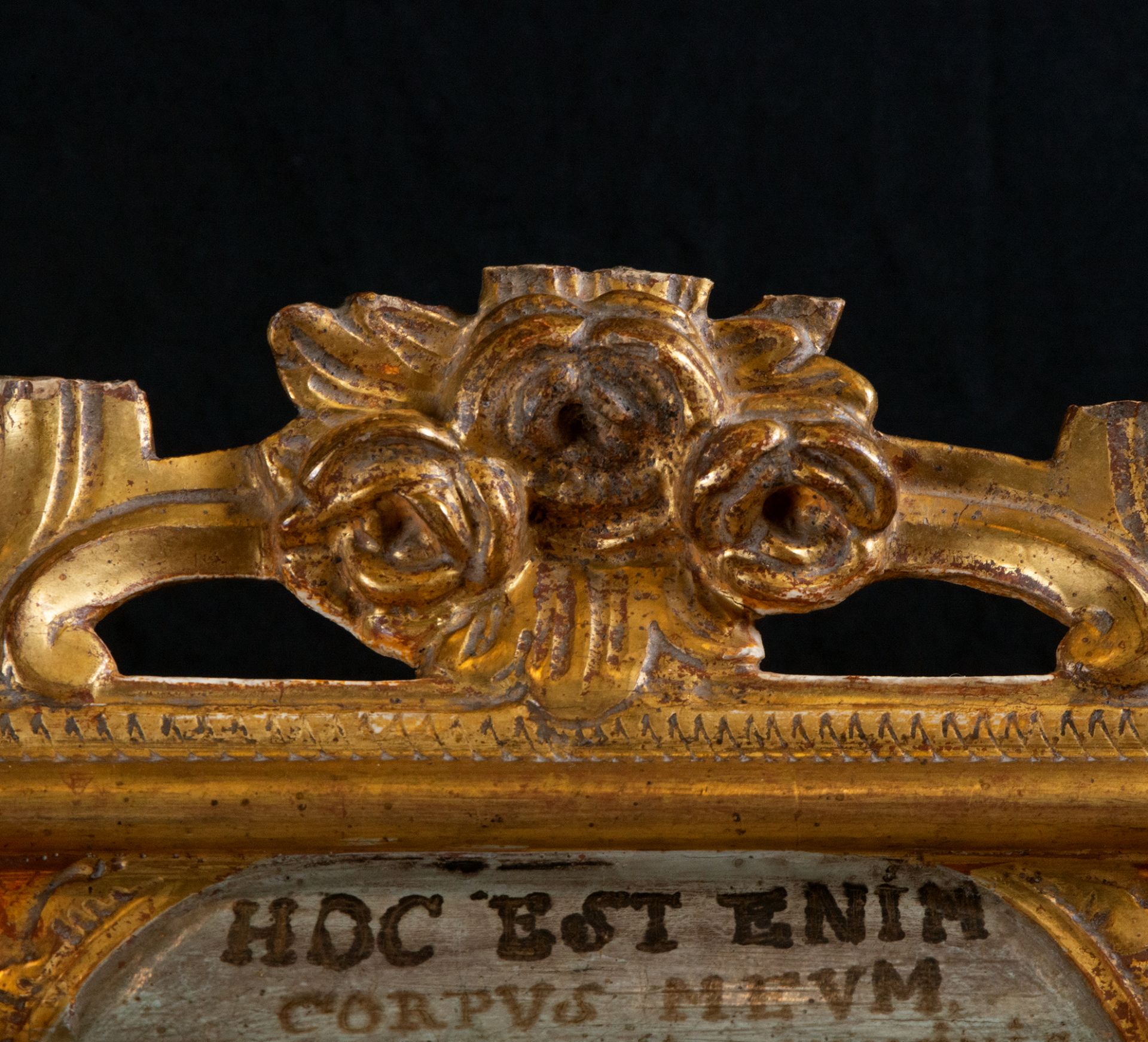 Important Baroque Display for Reliquary in gilded and polychrome wood, Italy or Spain, second half o - Image 6 of 7