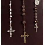 Lot of 3 Rosaries, XIX - XX centuries