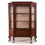 English mahogany display cabinet, 19th - 20th centuries