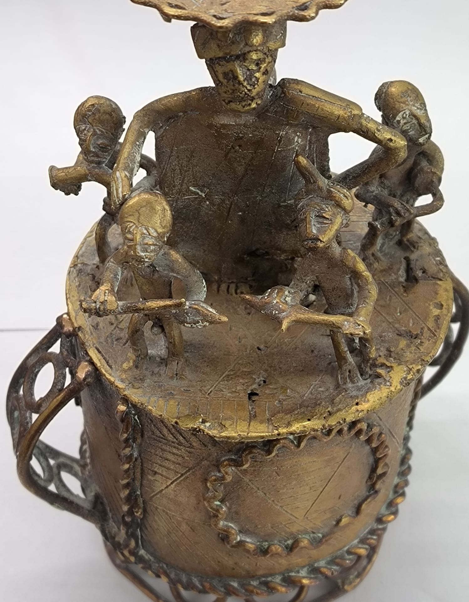 African bronze pot, Guinea Bissau, 20th century