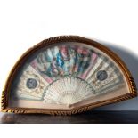 Philippine fan for the European market representing the "Allegory of Vanity", 19th century