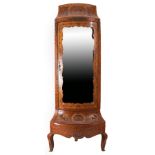 Corner cabinet in marquetry and glass with mirrors, 19th century
