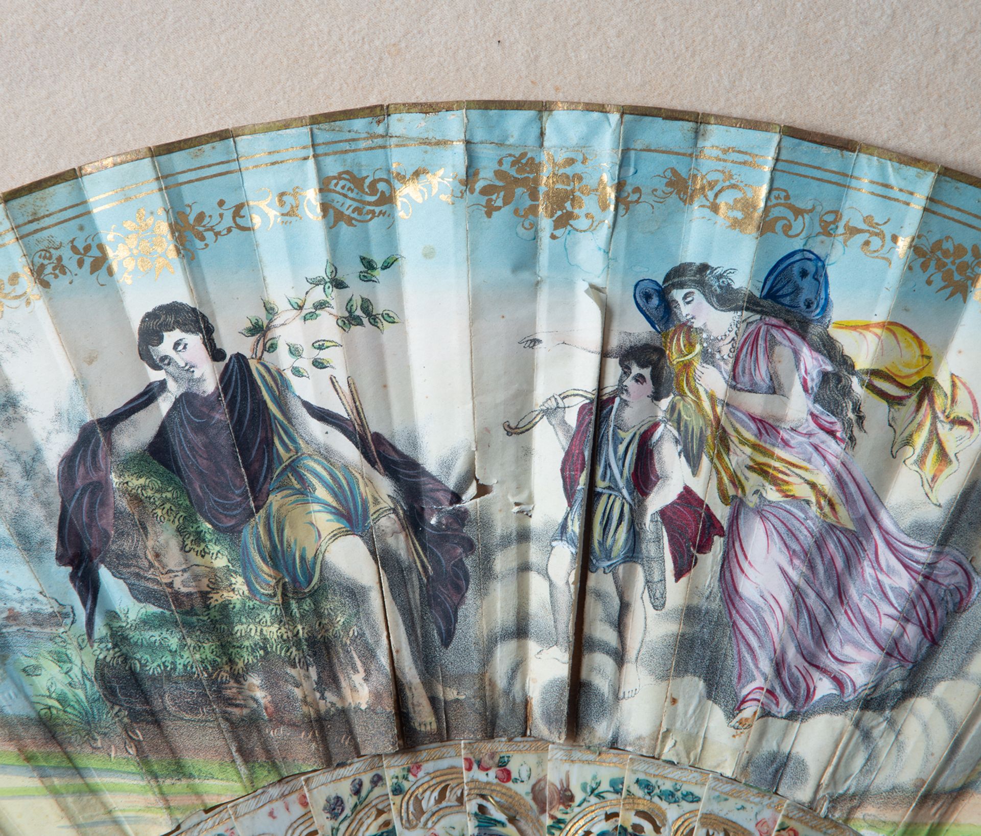 Spanish fan with mythological scene, 19th century - Bild 2 aus 3