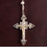 Silver Rosary with beads, with Christ, 19th century