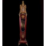 Chime clock with base in gilt bronze and wood Tempus Lagam, 20th century