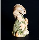 Salamander Netsuke in Mammoth Ivory, 20th century