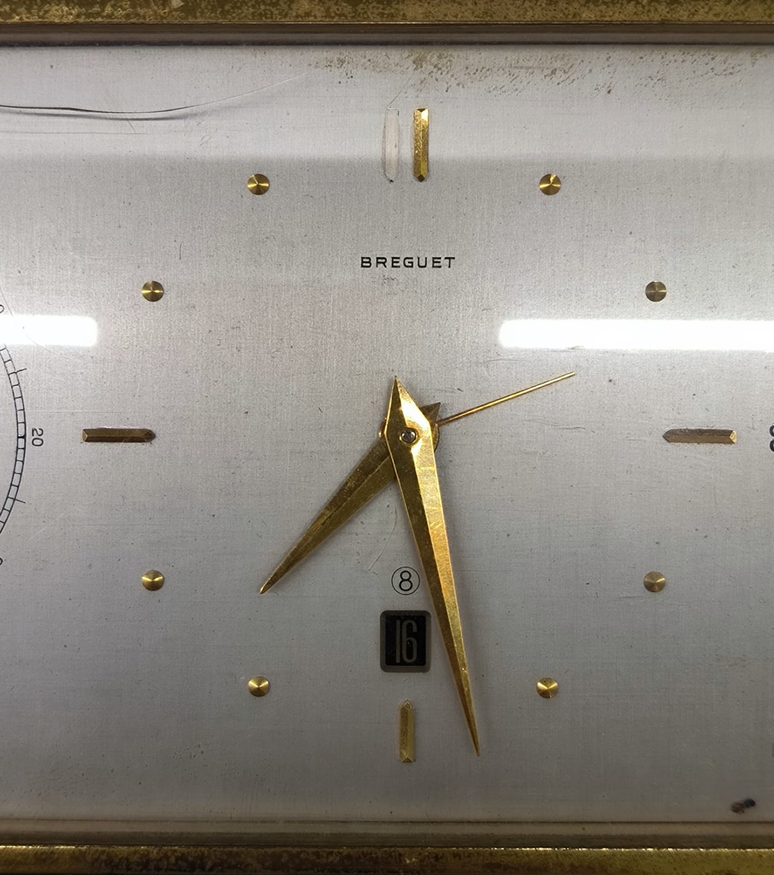 Breguet desktop hygrometer, in bronze and glass, Swiss machinery - Image 5 of 5