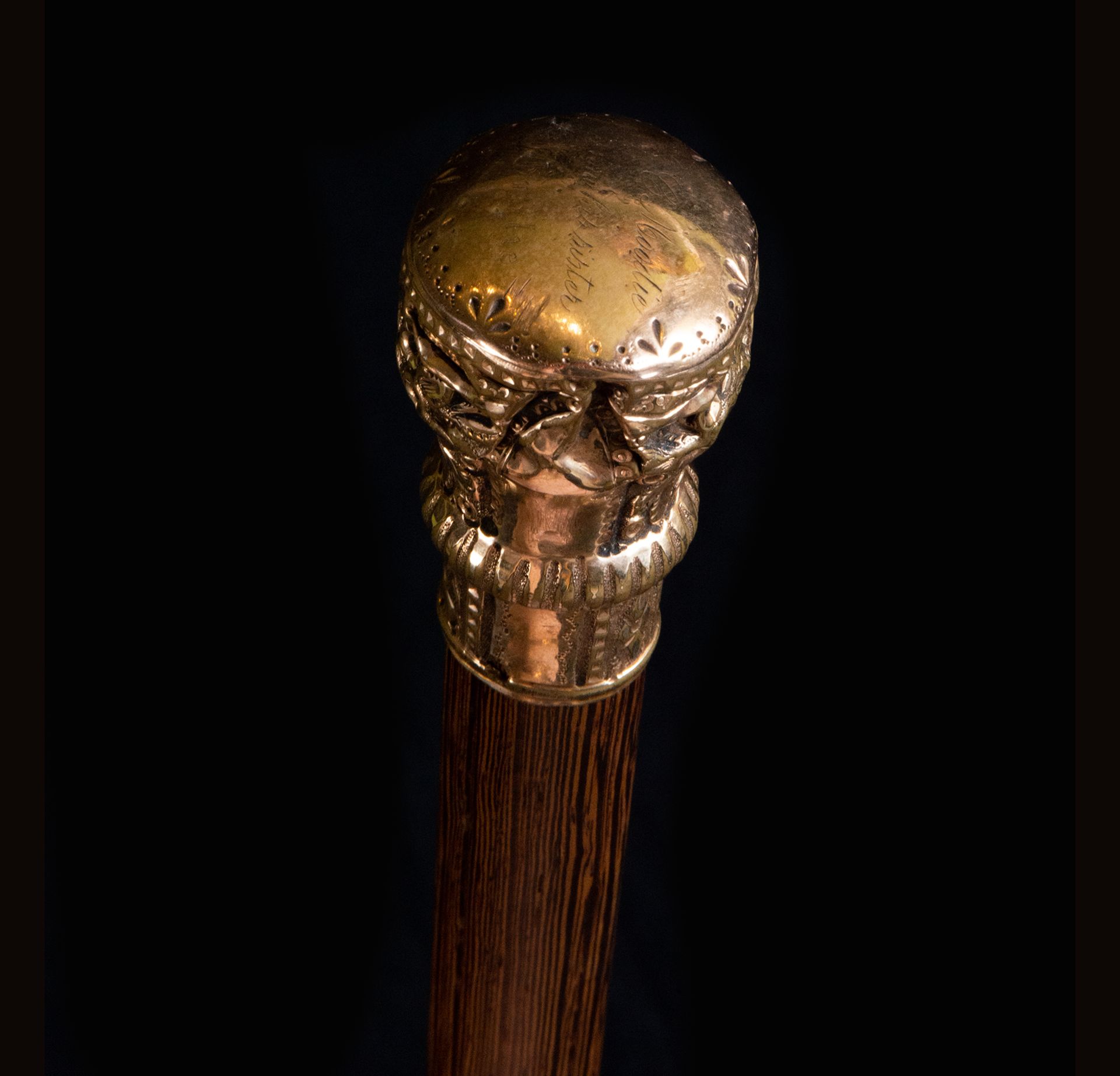 Walking stick with gilt silver handle, 19th century - Image 3 of 4