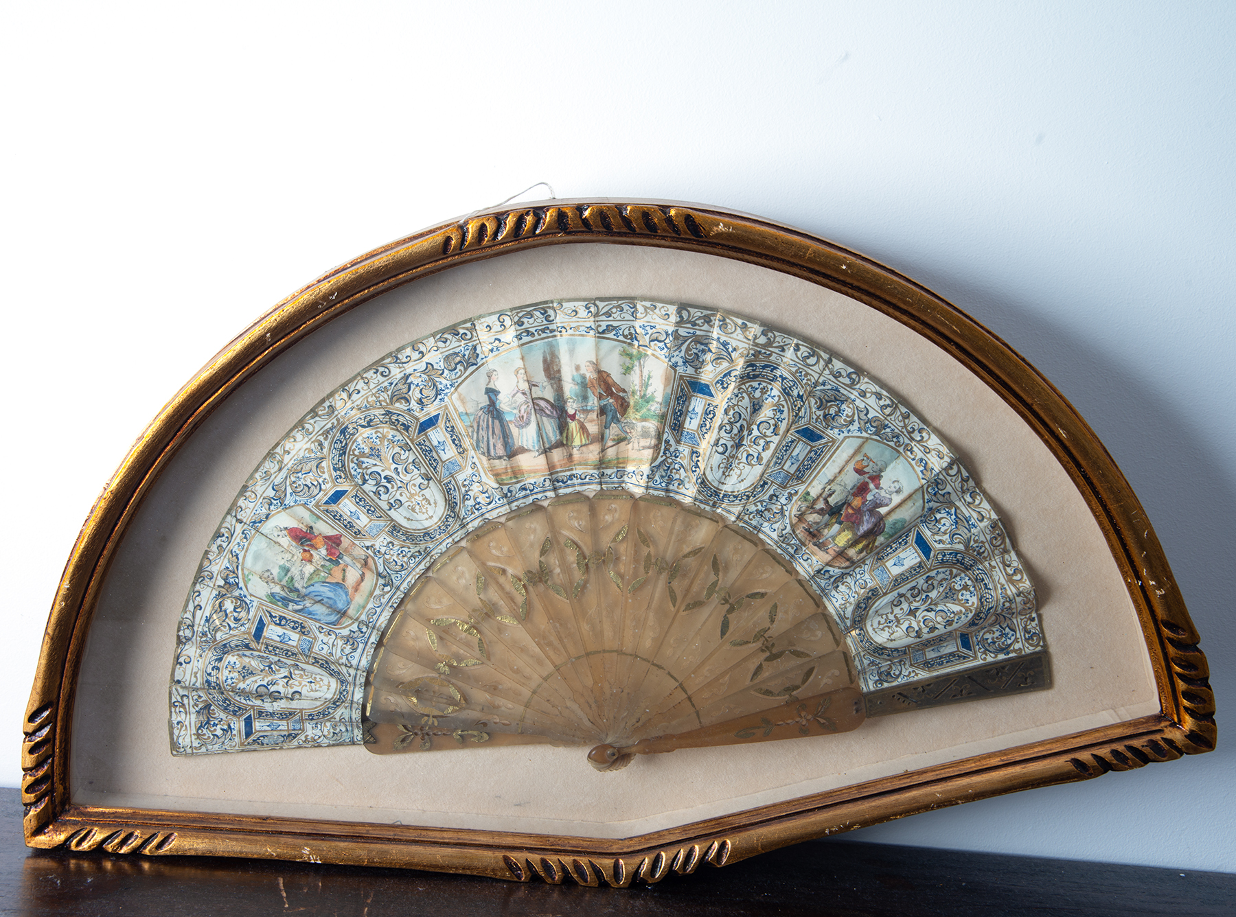 Hand-painted Austrian fan, late 18th century