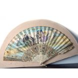 Spanish fan with mythological scene, 19th century