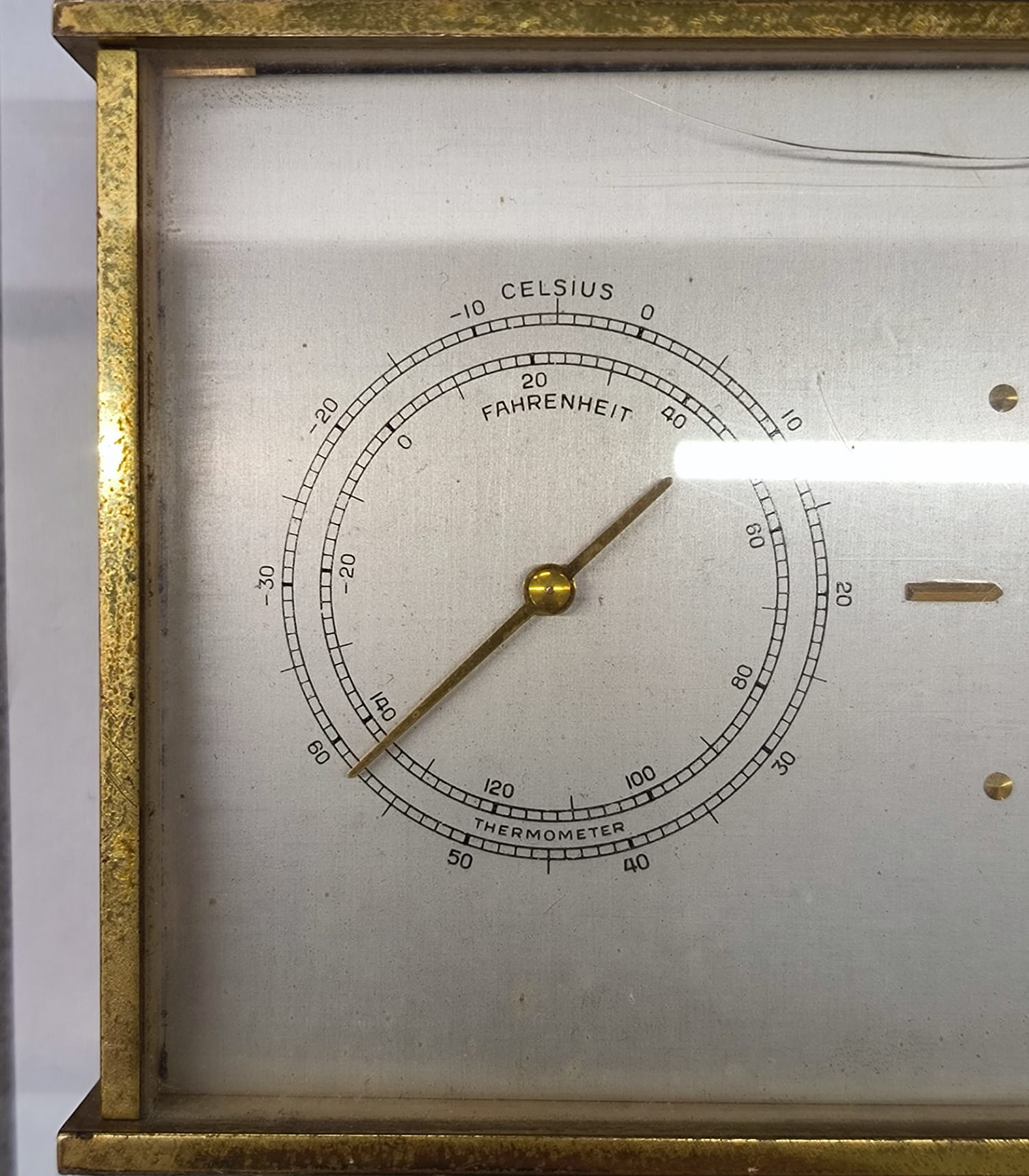 Breguet desktop hygrometer, in bronze and glass, Swiss machinery - Image 4 of 5