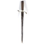 French Dagger in Bronze and Wood, 18th century