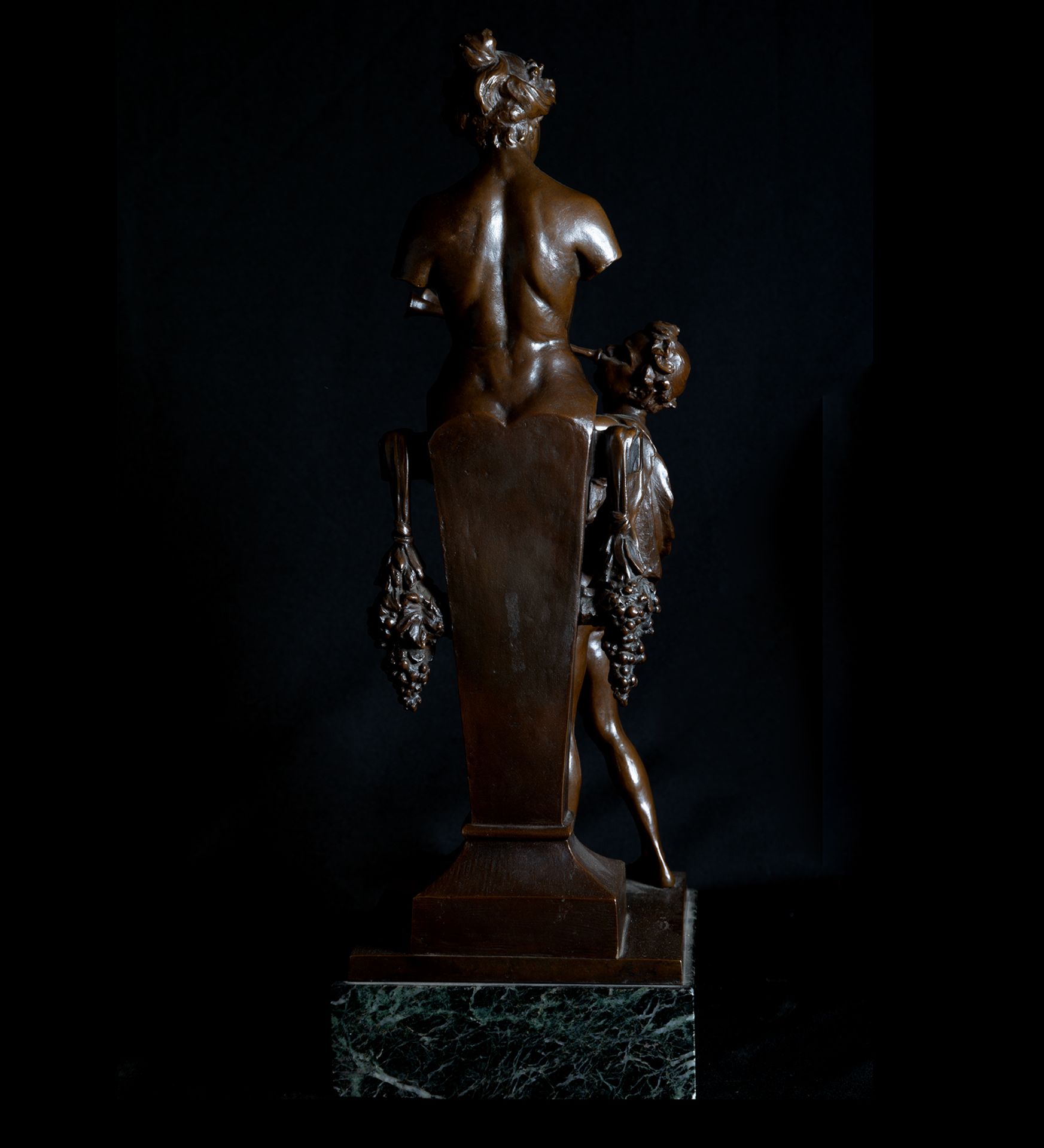 Faun with Odalisque in Bronze, Benk Johannes (Johann), 1844-1914 (Austria), Turn-of-the-Century Aust - Image 6 of 6