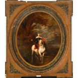 Portrait of Don Francisco de Moncada on Horseback, follower of Anton Van Dyck, Flemish school, 19th