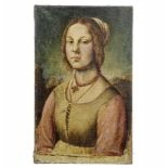 Renaissance Lady, following models of the Florentine Renaissance, Italian school of the 18th century