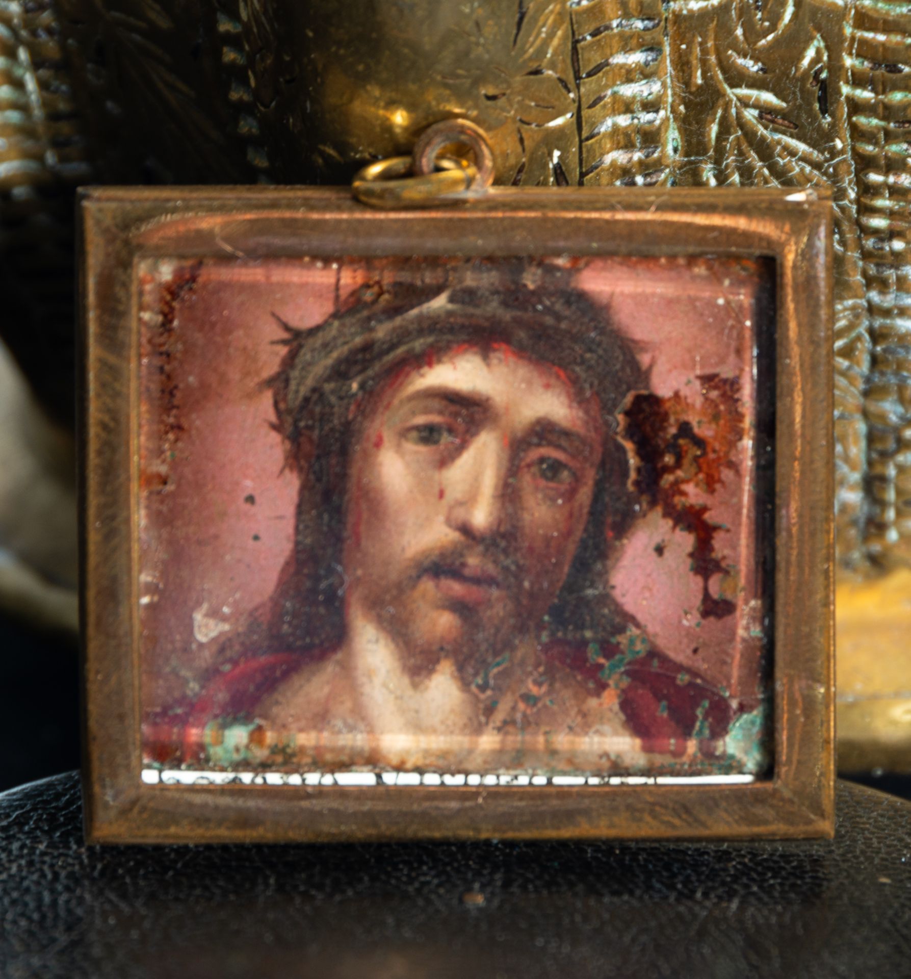 Important Reliquary Holder of Holy Face of Christ, Italian school of the 17th century