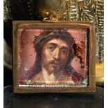 Important Reliquary Holder of Holy Face of Christ, Italian school of the 17th century
