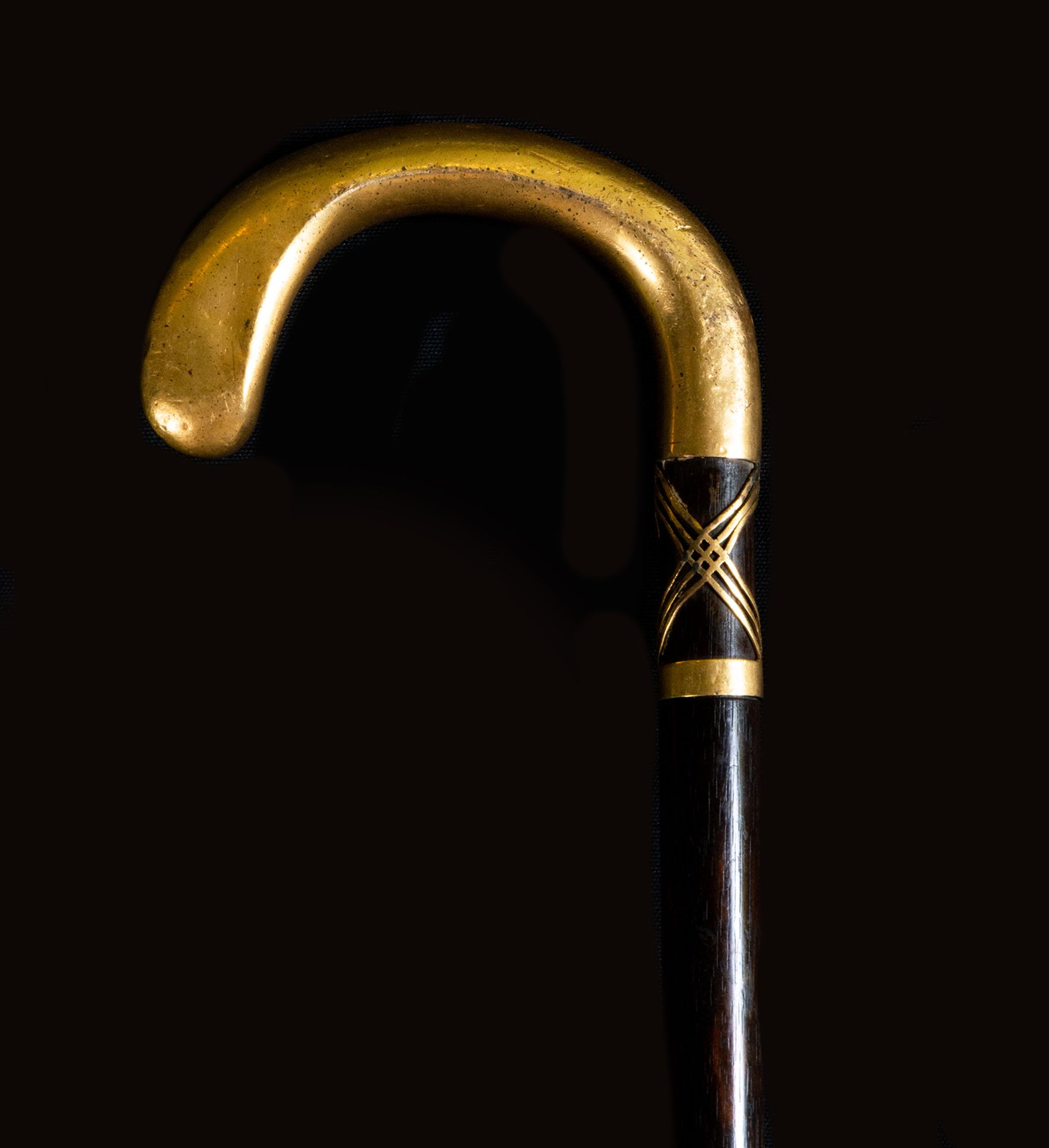 Important Gypsy Patriarch Cane with 18k solid gold handle "Cachaba" type, South of Spain, early 20th - Image 3 of 4