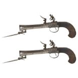 Pair of European Traveling Pistols, from the first half of the 19th century