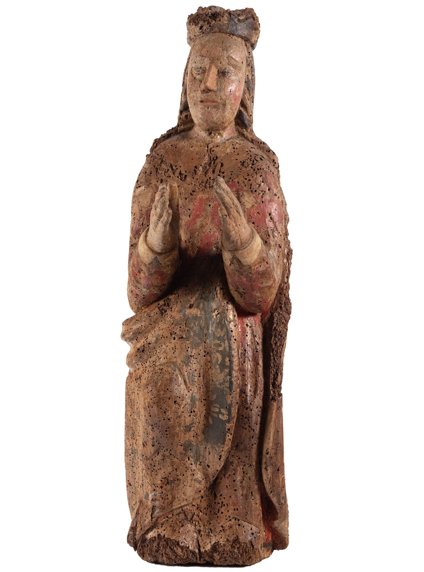 Late Romanesque carving of the Immaculate Virgin, late 13th century - early 14th century, Northern C