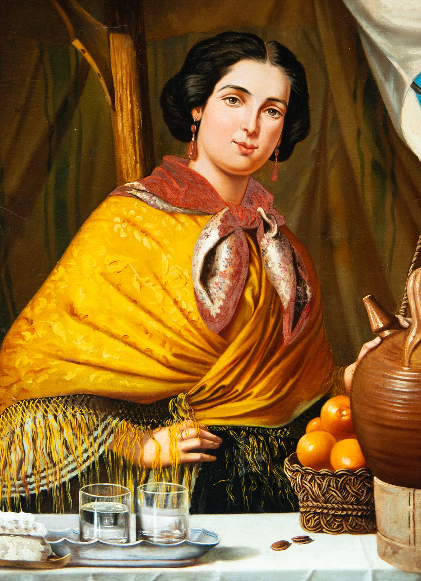 Portrait of a Woman with a Botijo, 19th century Spanish school - Bild 2 aus 6