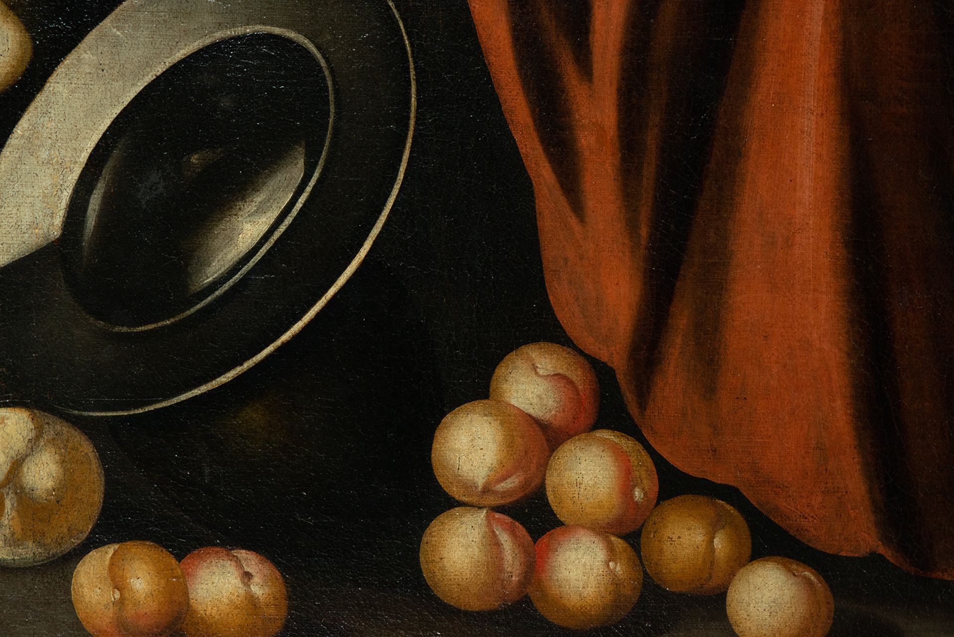 Magnificent Pair of Still Lifes with Summer Fruits and Birds, attributed to Blas de Ledesma, Spanish - Image 5 of 12