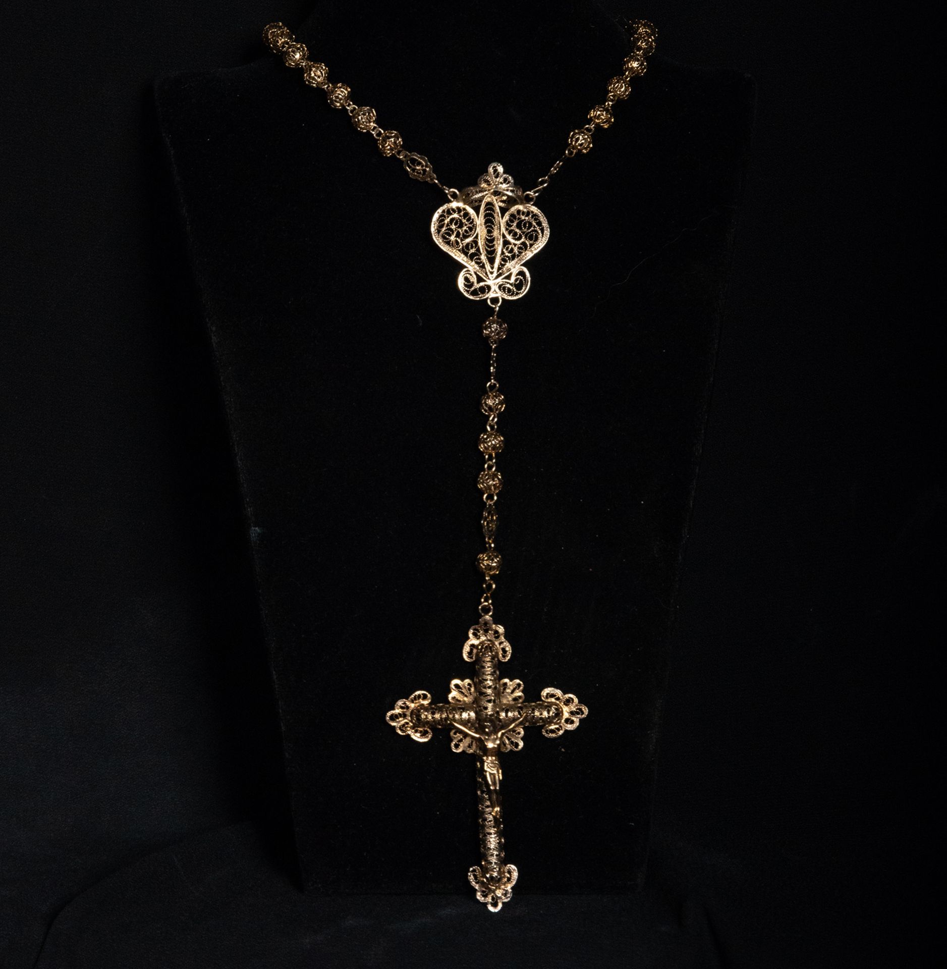 Silver filigree rosary, 19th century - Image 2 of 3