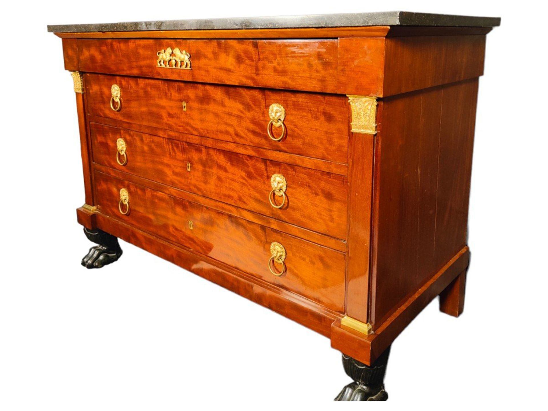 19th century empire chest of drawers, French work - Image 4 of 5