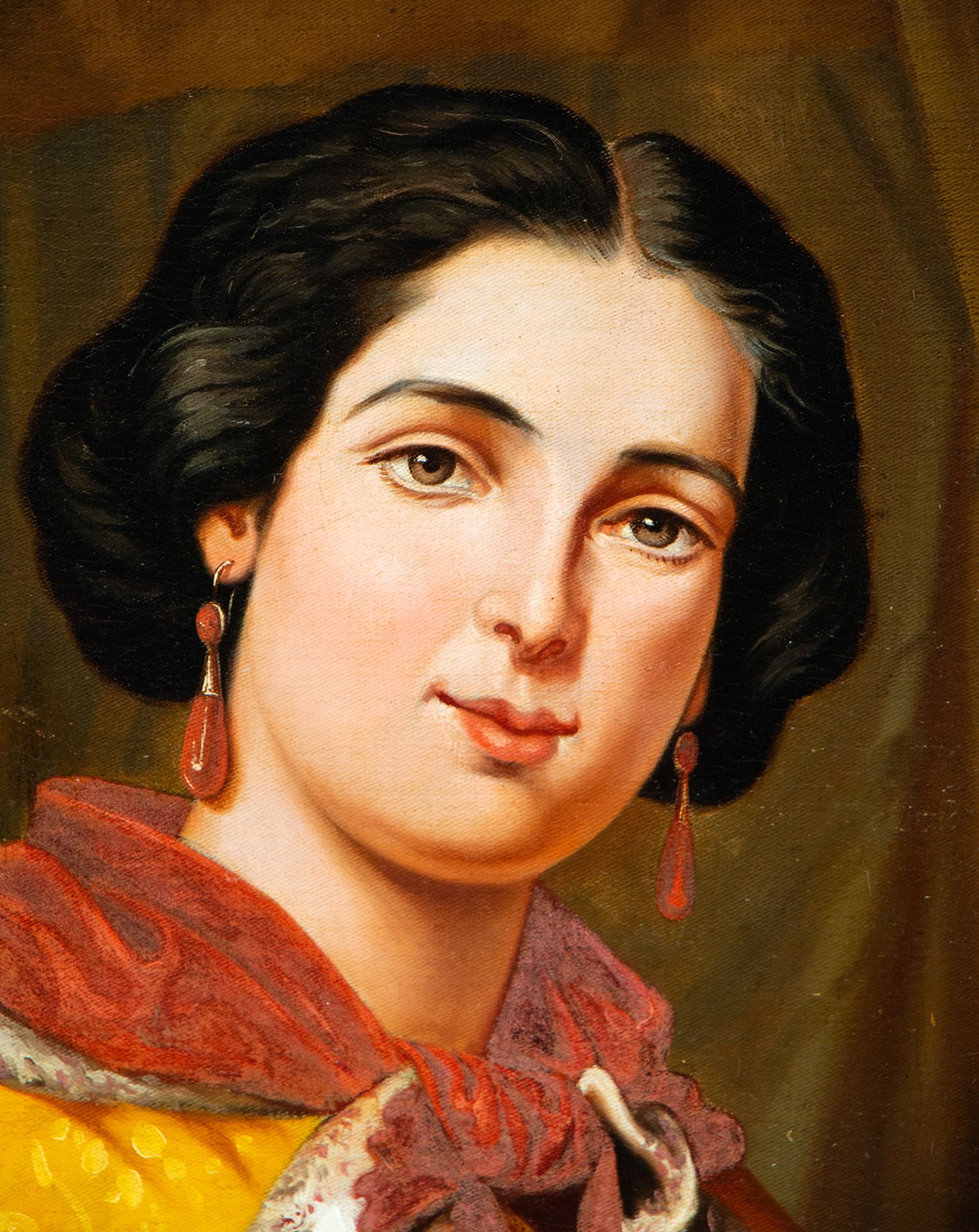 Portrait of a Woman with a Botijo, 19th century Spanish school - Bild 4 aus 6