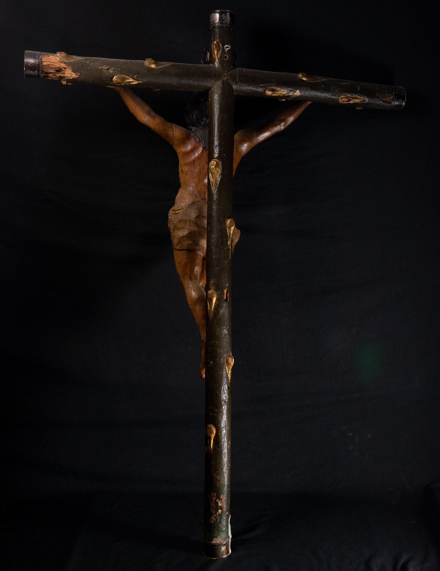 Christ on the Cross, New Spanish Colonial work, Mexico, 18th century - Image 7 of 7