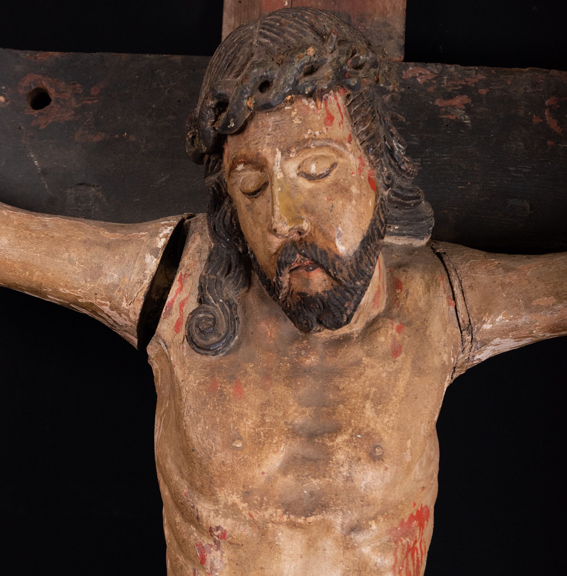Great Colonial Christ of Puebla from the 17th century, Mexico, New Spanish work inspired by the mode - Image 3 of 6