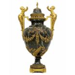 Huge French Vase XIX century, marble and mercury-gilt bronze