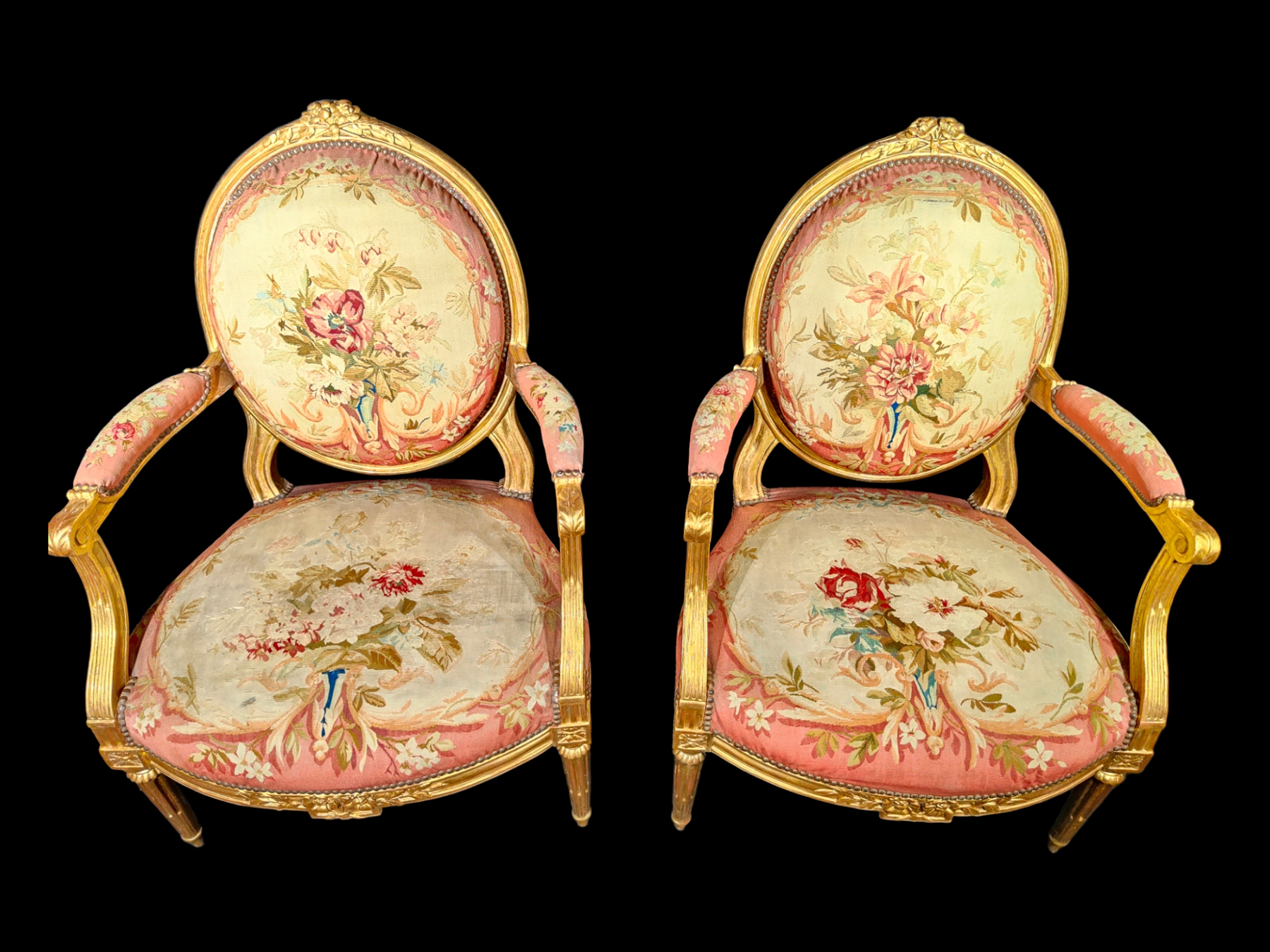 Important 18th century French chairs signed Claude Chevigny, circa 1775-80 - Image 2 of 7