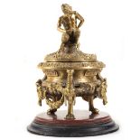 Elegant French Empire mercury-gilt bronze censer, French work from the Napoleon III period
