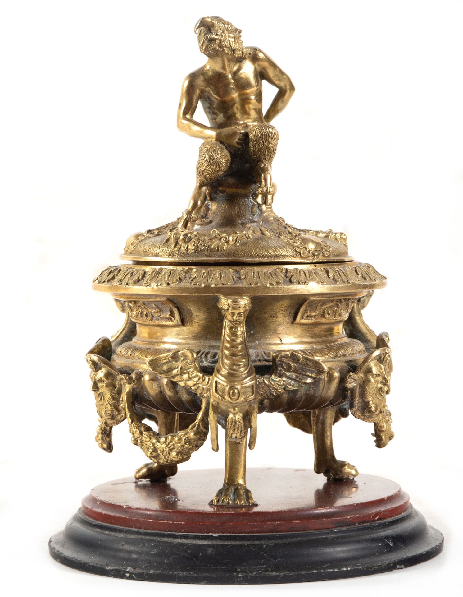 Elegant French Empire mercury-gilt bronze censer, French work from the Napoleon III period