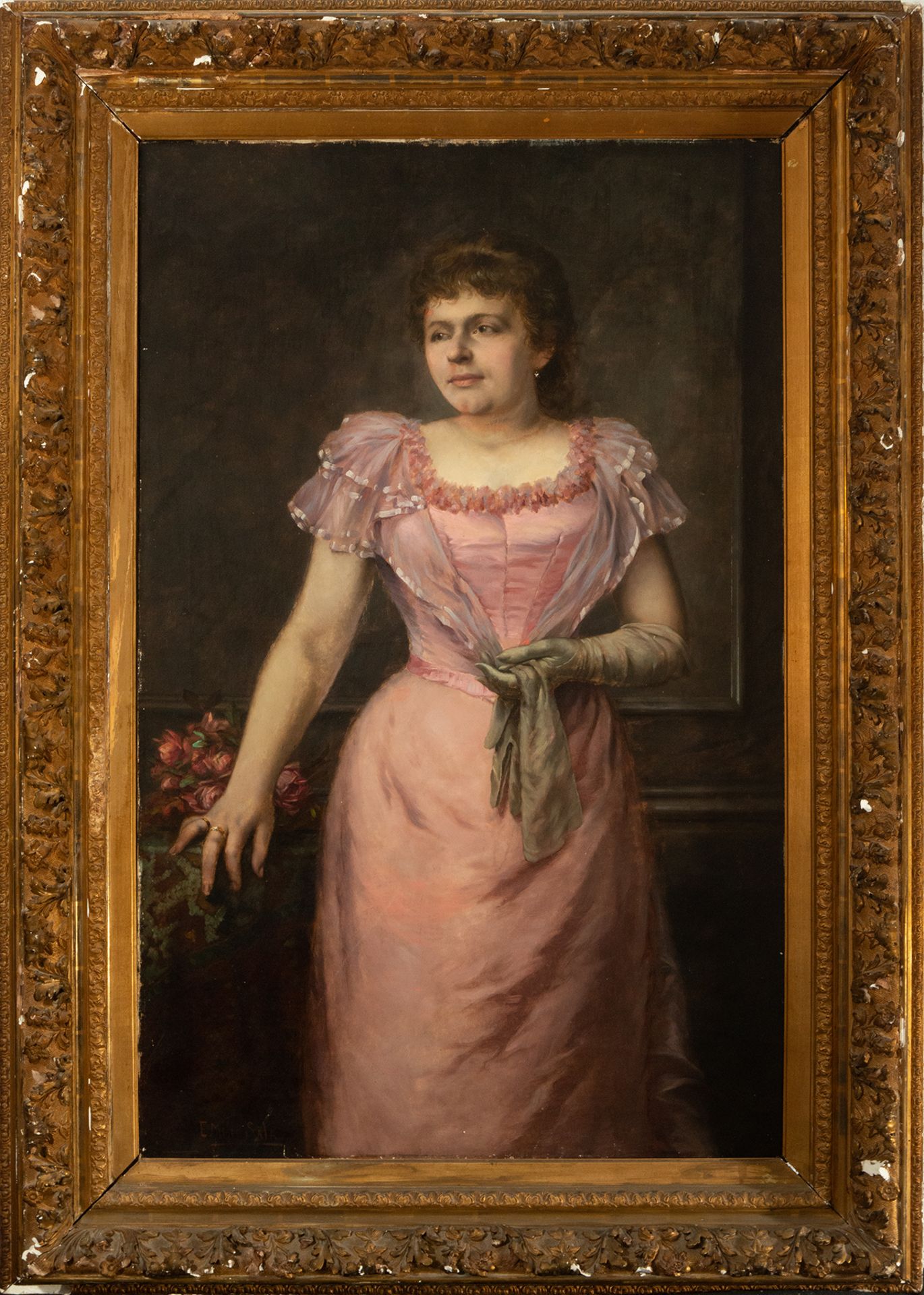Portrait of a Bourgeois Lady, Emilio Sala, 19th century Spanish school